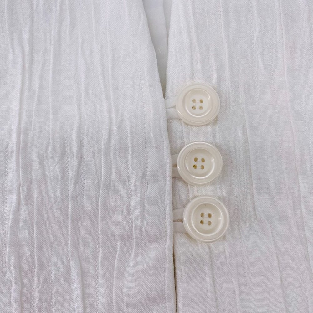 Dress Barn Textured White with Sheen Blazer - Picture 6 of 8